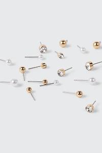 9 Pairs of Stud Earrings