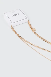 Collier à 2 rangs avec cadenas en cœur