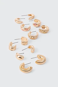 6-Pack Hoop Earrings