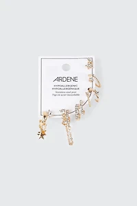 Lot de 12 boucles d'oreilles anneaux et clous
