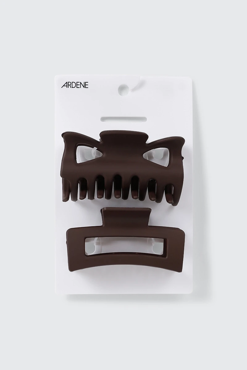 2-Pack Butterfly & Rectangle Hair Claws