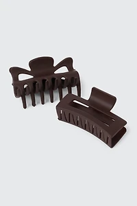 2-Pack Butterfly & Rectangle Hair Claws