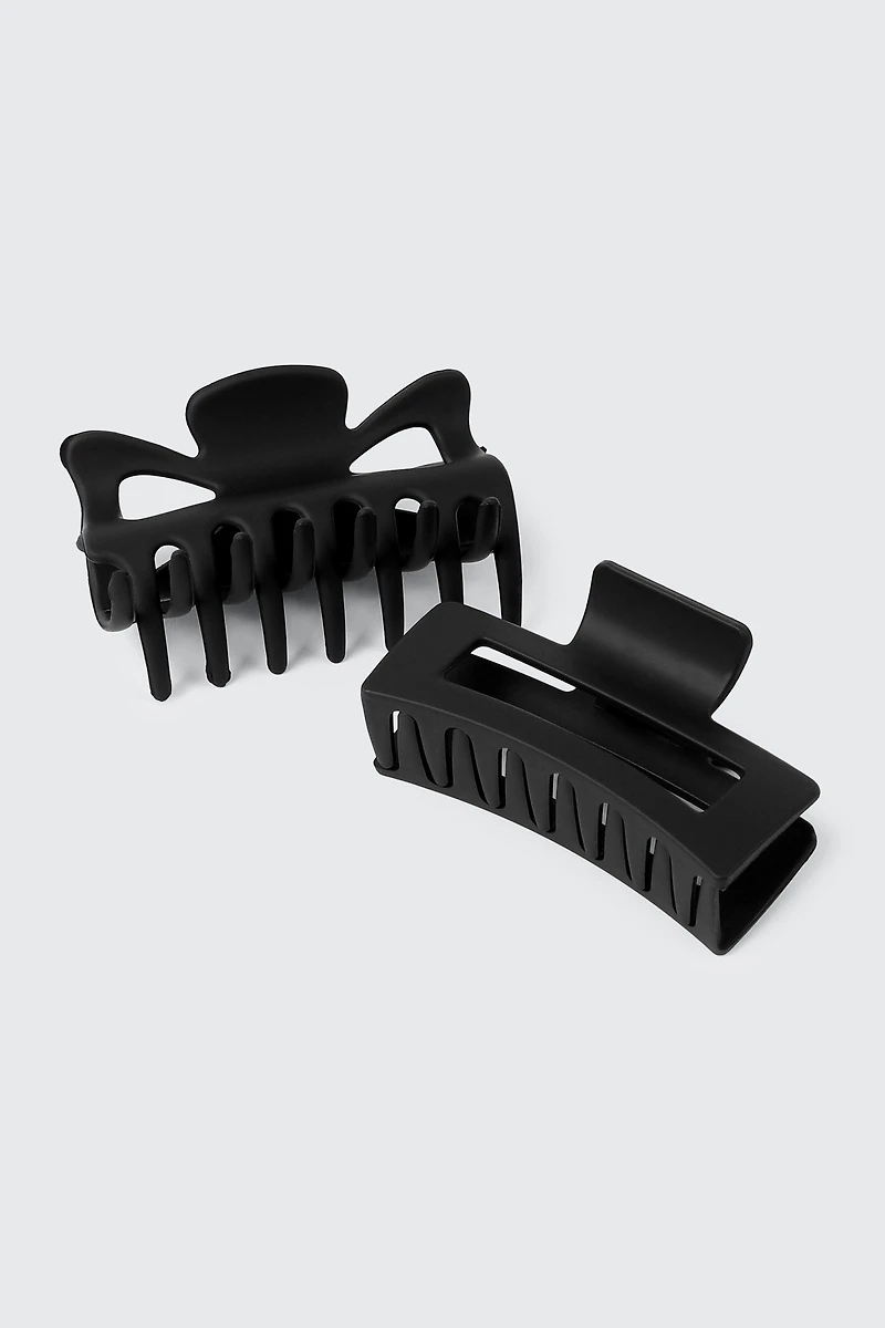 2-Pack Butterfly & Rectangle Hair Claws