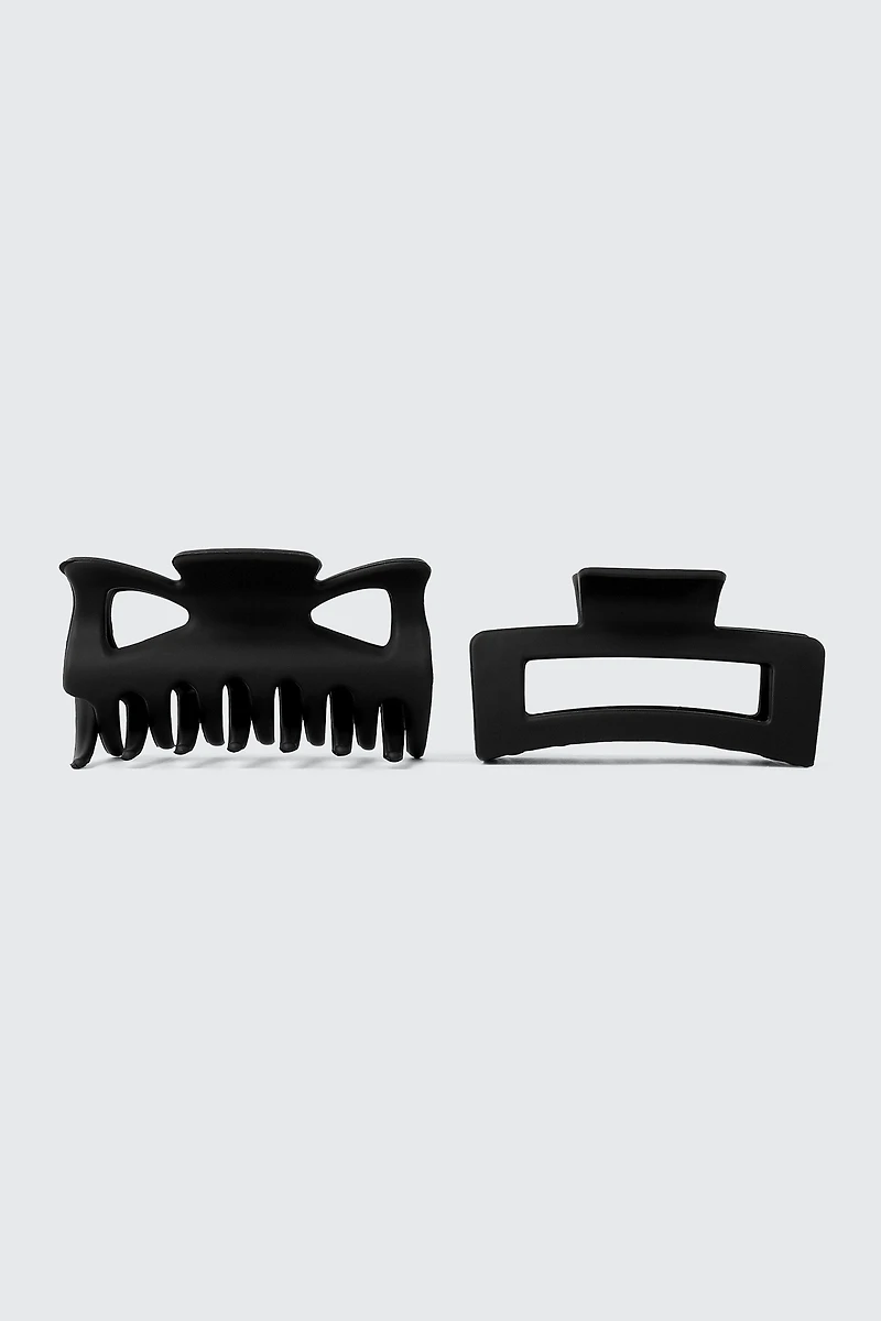 2-Pack Butterfly & Rectangle Hair Claws