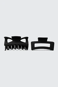 2-Pack Butterfly & Rectangle Hair Claws
