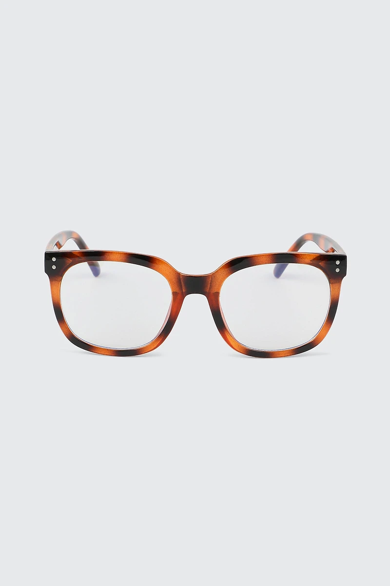 Lunettes carrées anti-lumière bleue