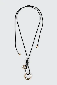 Collier cordon ajustable avec pendentif