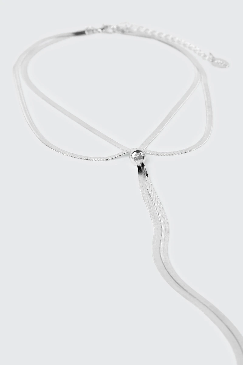 Y-Shaped Flat Chain Necklace