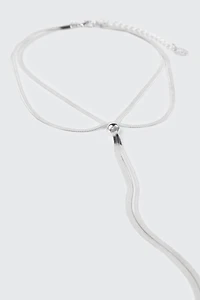 Y-Shaped Flat Chain Necklace