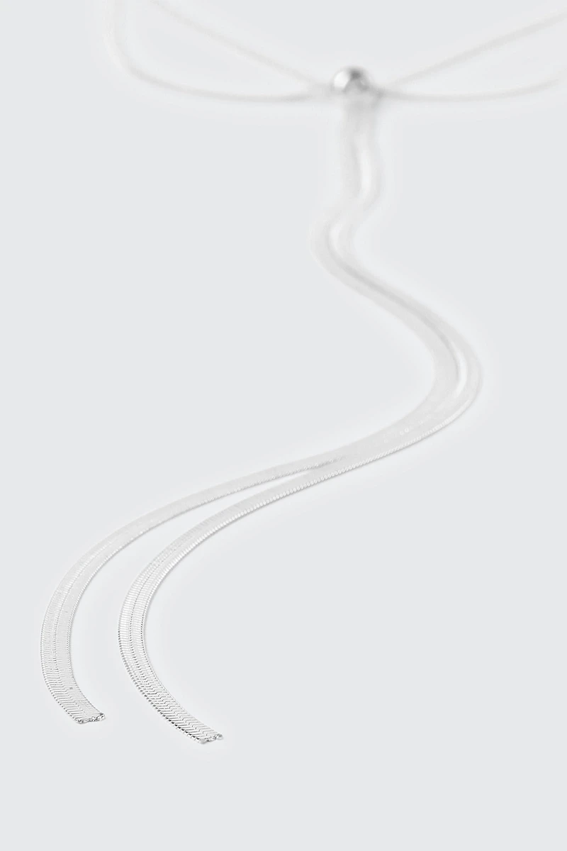 Y-Shaped Flat Chain Necklace