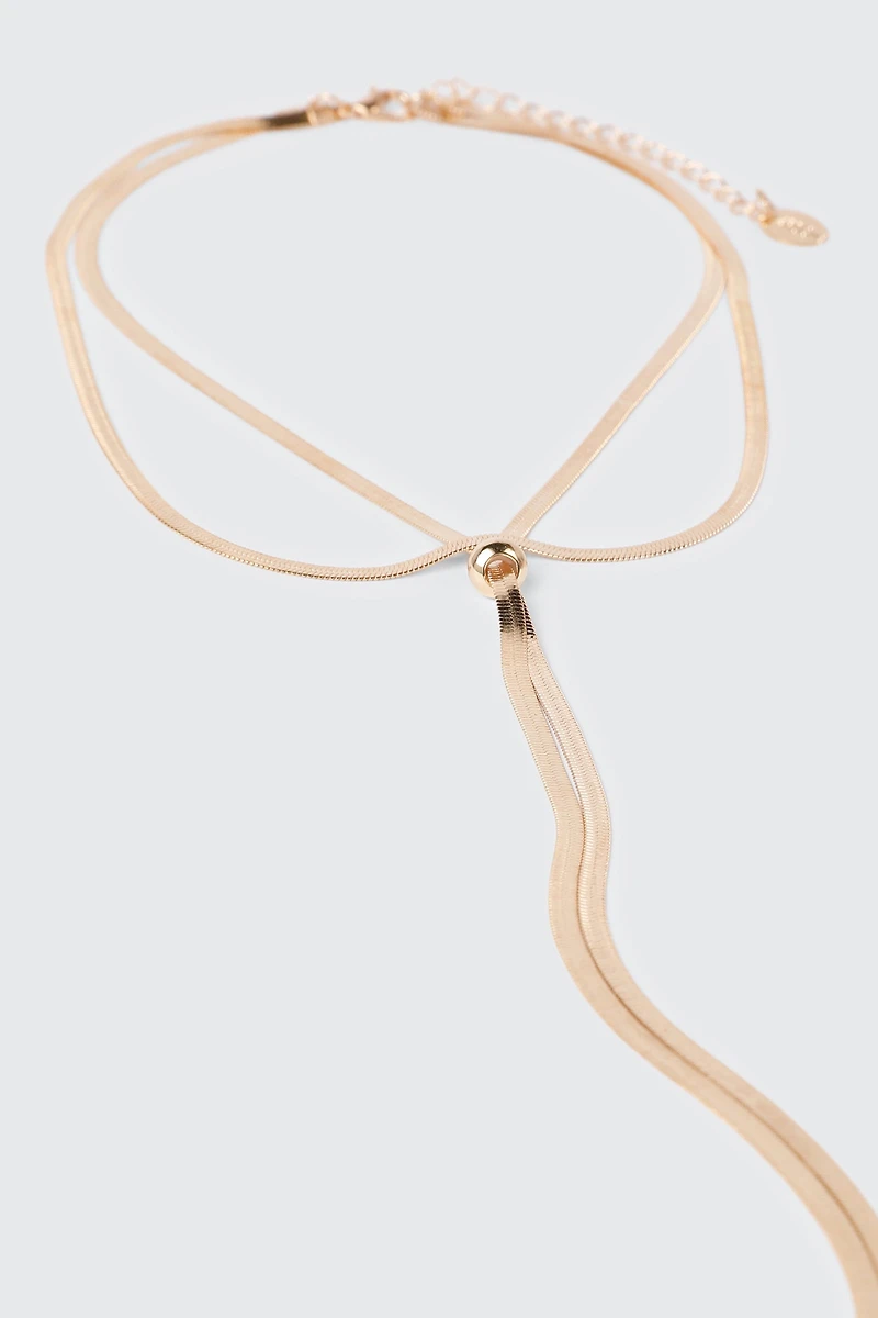 Y-Shaped Flat Chain Necklace