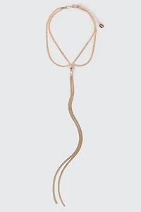 Collier à chaîne plate en Y