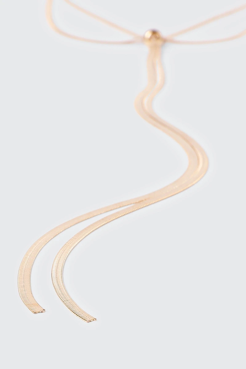 Collier à chaîne plate en Y