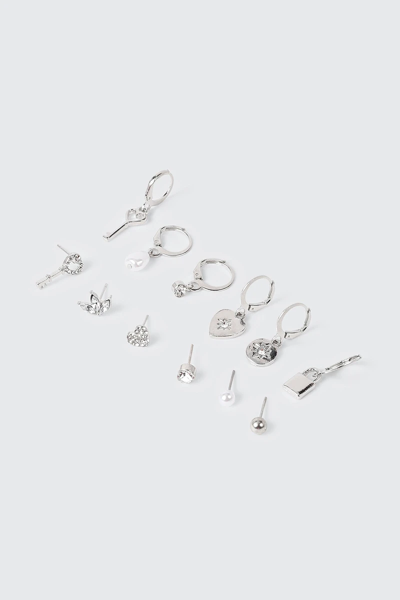 Lot de 12 boucles d’oreilles