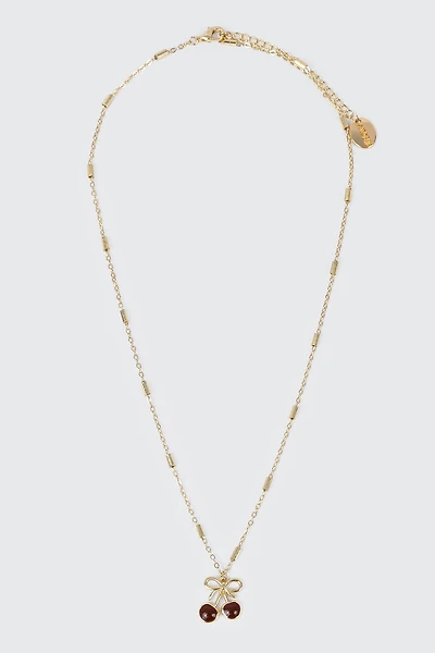 Collier avec pendentif cerise