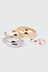 3 paires d'anneaux larges