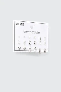 9 Pairs of Mixed Shapes Stud Earrings
