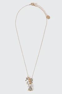 Padlock Mixed Charm Necklace