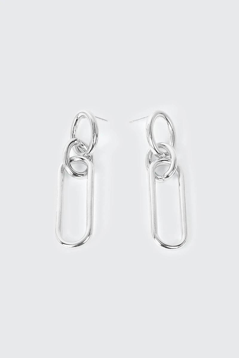 Double Link Drop Earrings