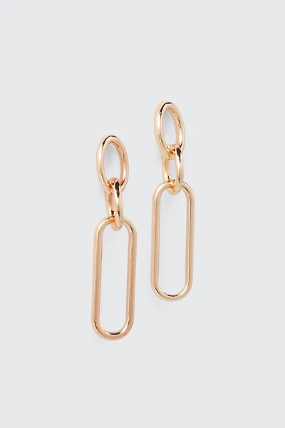 Boucles d'oreilles double boucle à anneaux ovales