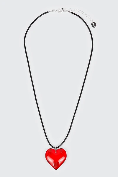 Collier en cordon avec pendentif coeur