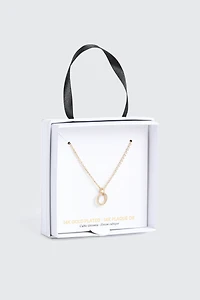 Collier pendentif cercle plaqué or 14K