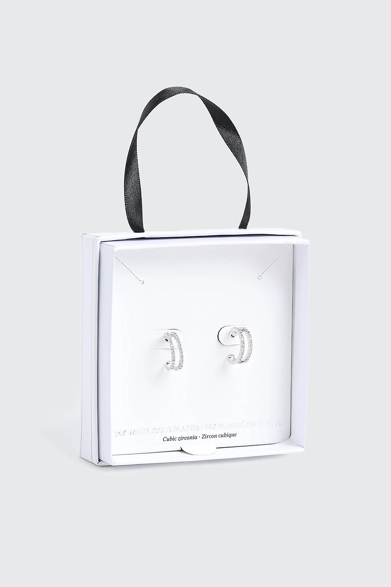 Boucles d'oreilles anneaux plaquées or 14K