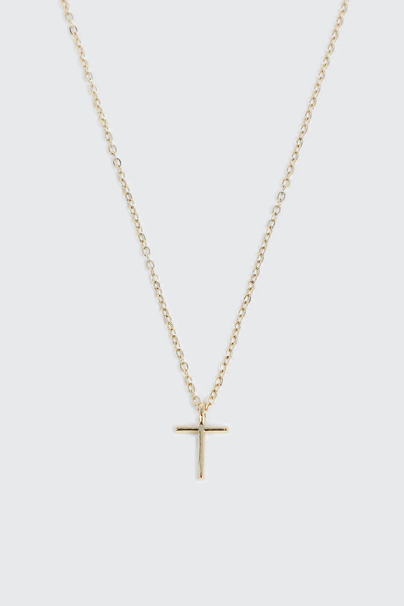 14K Gold Plated Cross Necklace