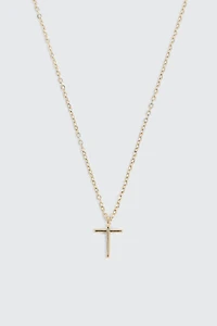 14K Gold Plated Cross Necklace