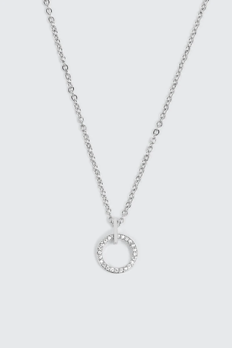 14K White Gold Pendant Necklace