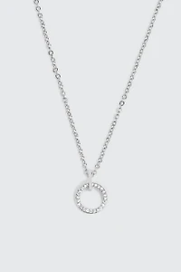 14K White Gold Pendant Necklace