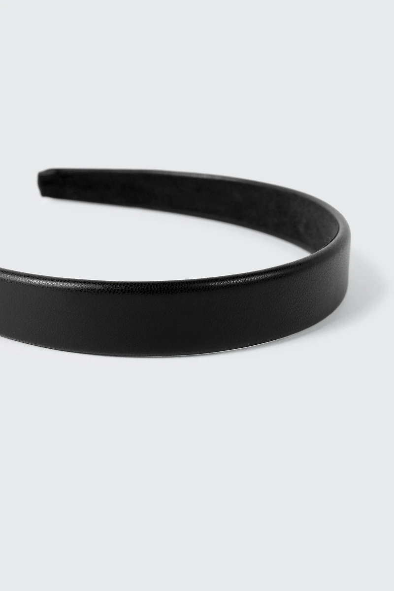 Thin Faux Leather Headband