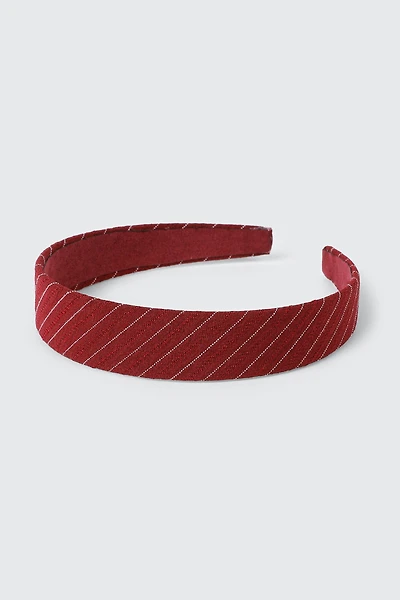 Bandeau large à fines rayures