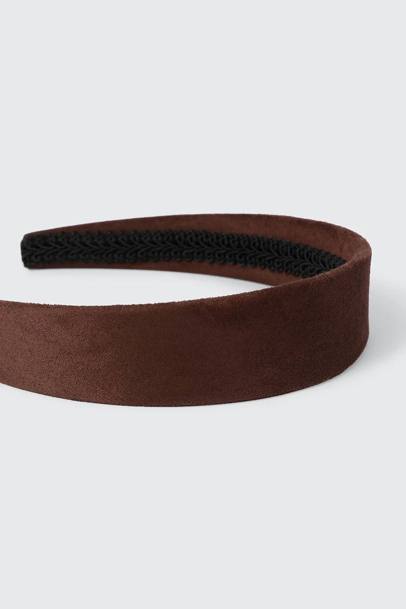 Bandeau large en faux suede
