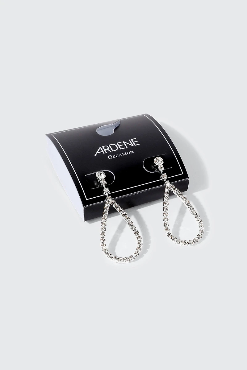 Boucles d'oreilles goutte à pierres du Rhin