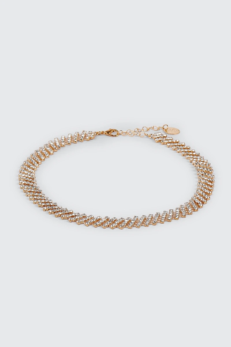 All Around Rhinestone Choker