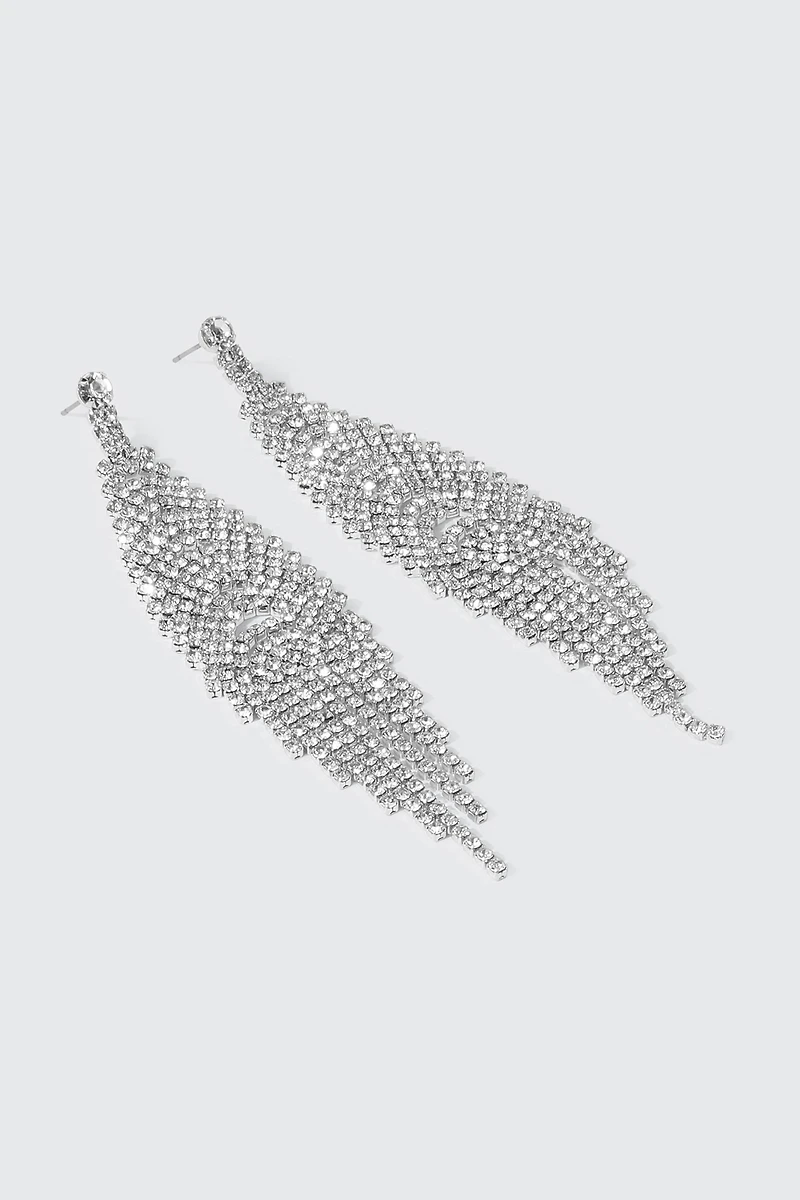 Boucles d'oreilles à franges en pierres du Rhin