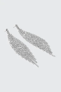 Boucles d'oreilles à franges en pierres du Rhin