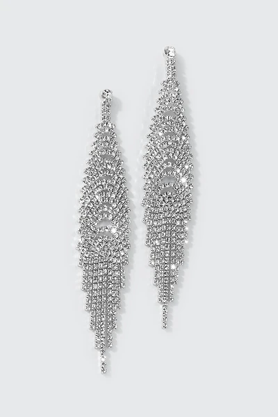 Boucles d'oreilles à franges en pierres du Rhin