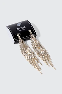 Rhinestone Fringe Earrings