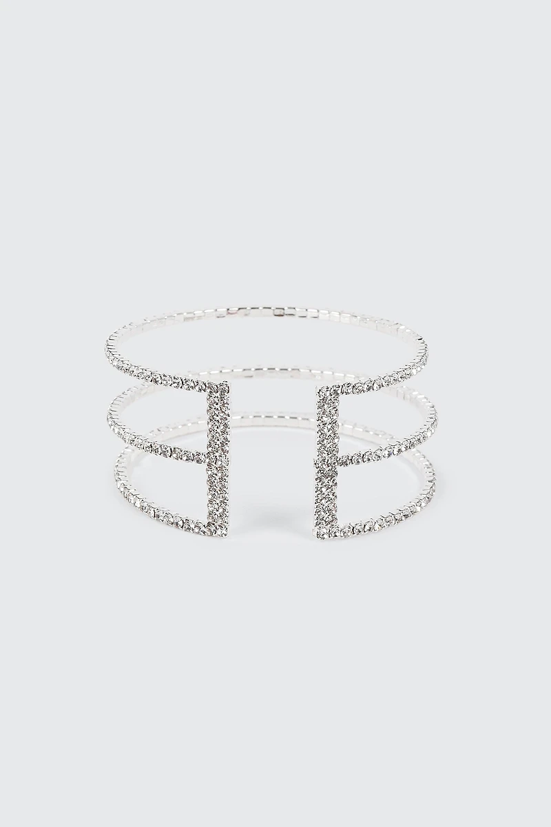 Bracelet 3 rangs à pierres du Rhin