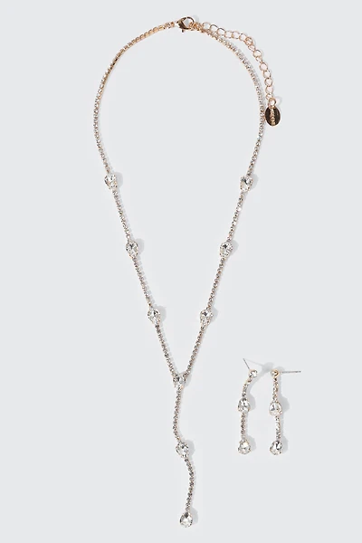 Ensemble de collier à strass