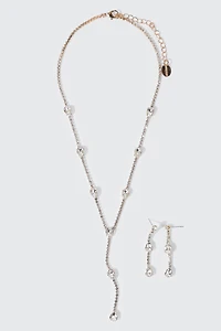 Ensemble de collier à strass