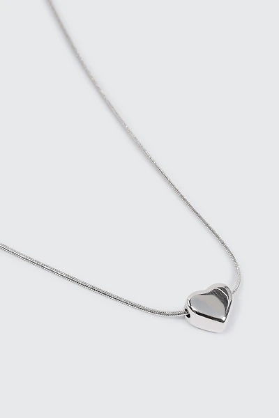 Collier cœur en acier inoxydable