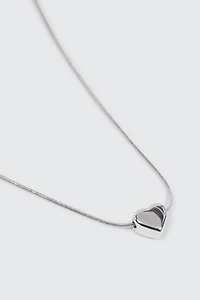 Collier cœur en acier inoxydable