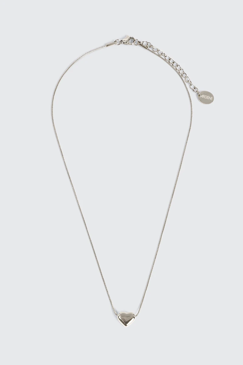 Collier cœur en acier inoxydable