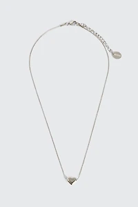 Collier cœur en acier inoxydable