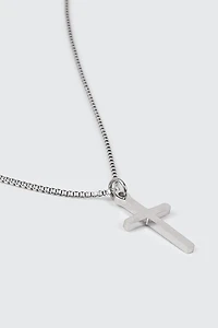 Collier croix en acier inoxydable