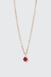 14K Gold-Plated January Birthstone Necklace