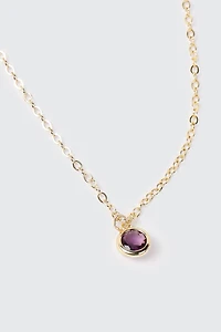Collier plaqué or 14 k avec pierre de naissance de septembre
